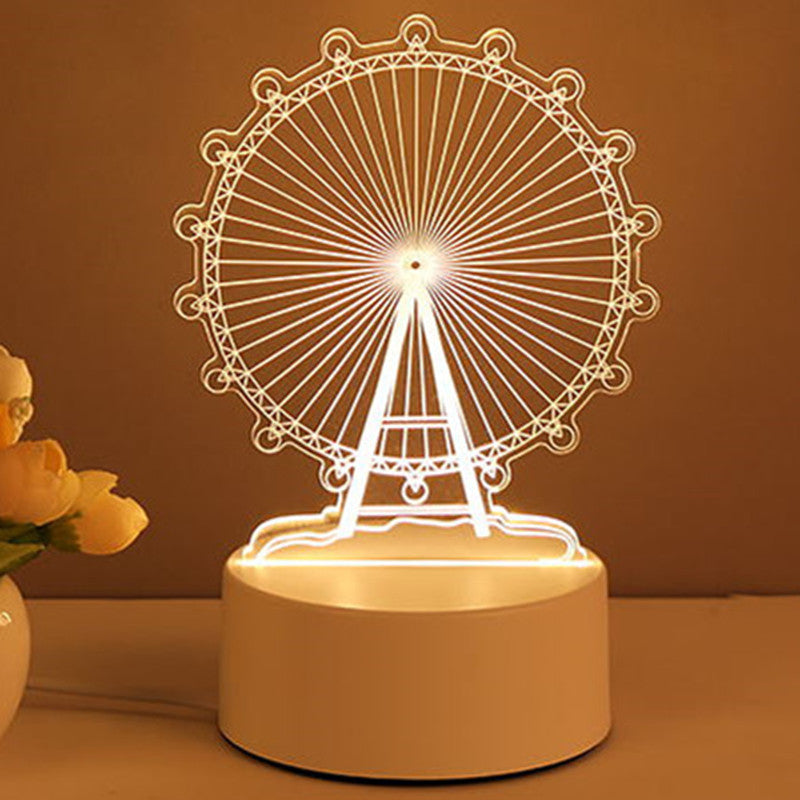 3D Acrylic LED Lamp – USB Night Light for Room Decor & Valentine's Gifts