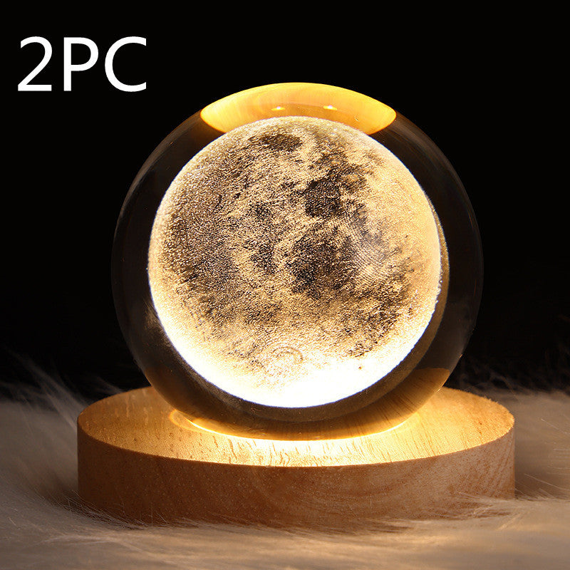 Luminous Starry Sky & Moon Crystal Ball – Projection Night Lamp & Creative Gift