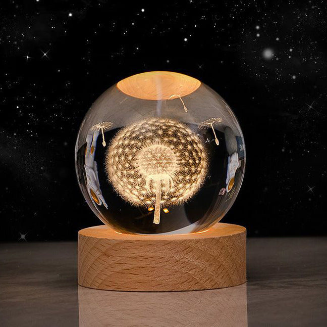 Luminous Starry Sky & Moon Crystal Ball – Projection Night Lamp & Creative Gift