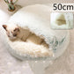 2-in-1 Dog & Cat Bed – Plush Winter Warm Round Pet Bed