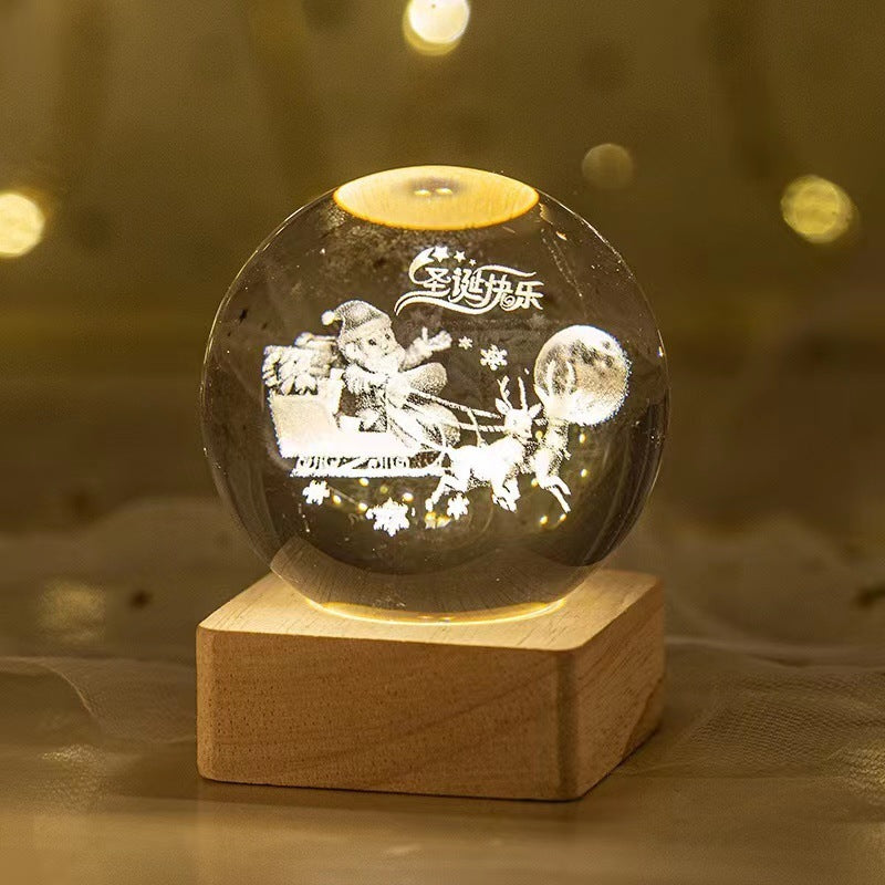 Luminous Starry Sky & Moon Crystal Ball – Projection Night Lamp & Creative Gift