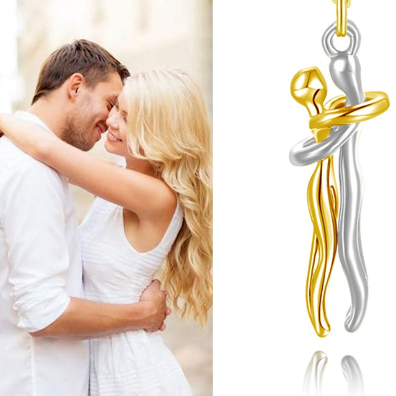 Affectionate Hug Necklace – Couples Anniversary & Valentine's Day Gift