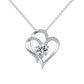 Zircon Double Love Necklace – Personalized Heart Pendant for Women