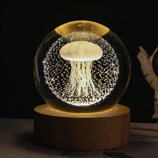 Luminous Starry Sky & Moon Crystal Ball – Projection Night Lamp & Creative Gift