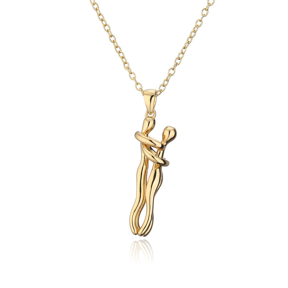 Affectionate Hug Necklace – Couples Anniversary & Valentine's Day Gift