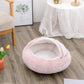 2-in-1 Dog & Cat Bed – Plush Winter Warm Round Pet Bed