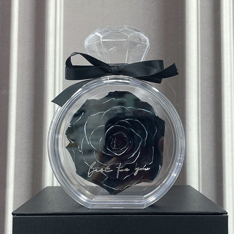 Eternal Dried Rose Gift Box with Transparent Cover – Home Decor & Gifts