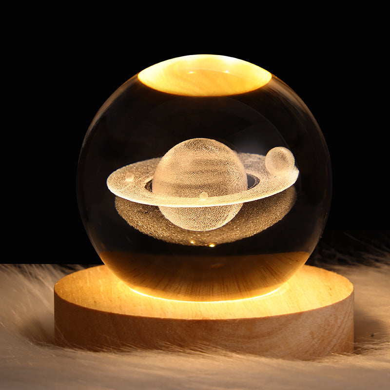 Luminous Starry Sky & Moon Crystal Ball – Projection Night Lamp & Creative Gift