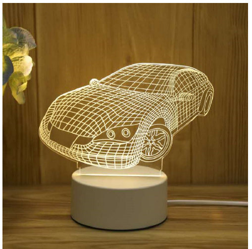 3D Acrylic LED Lamp – USB Night Light for Room Decor & Valentine's Gifts